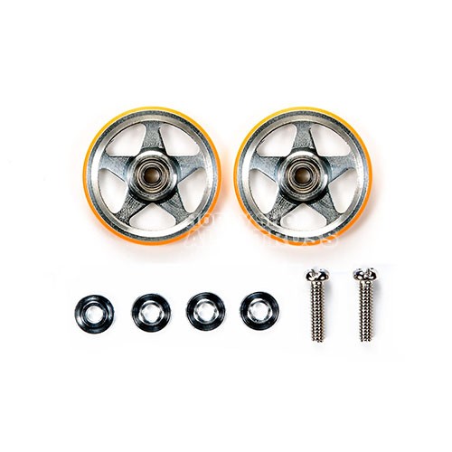 タミヤ 19mm プラリング付 アルミベアリングローラー （5本スポーク