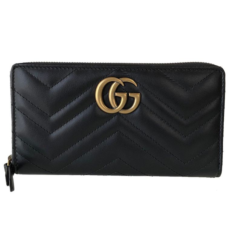 グッチ GGマーモント 443123 DRW1T 1000（ブラック） レディース長財布