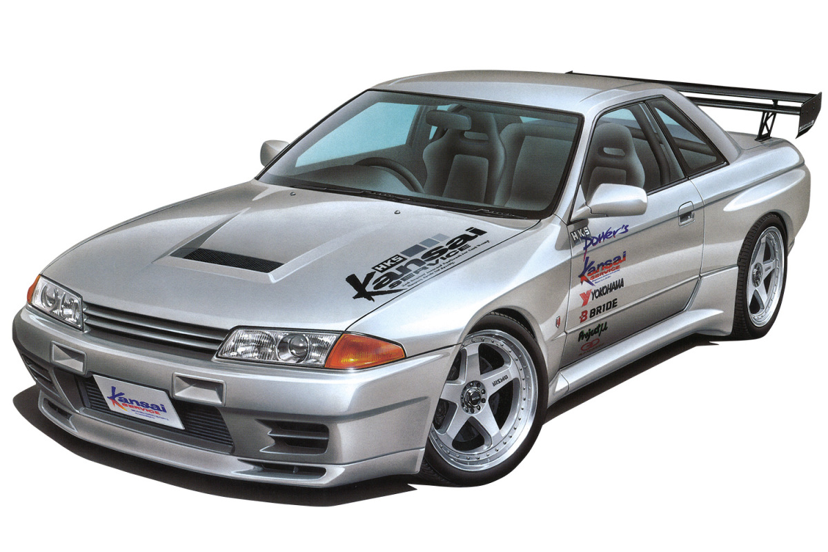 ミニカーセット ポルシェターボ R-32 GTR など 青島文化教材社 HKS 関西 BNR32 スカイラインGT-R `90