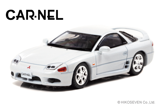 ヒコセブン 三菱 GTO Twin Turbo （Z16A） 1996 Galaxy White （1/43スケール ダイキャスト CAR-NEL CN439605） おもちゃのミニカーの商品画像