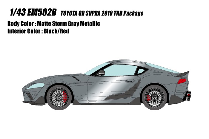 TOYOTA GR SUPRA 2019 TRD Packag マットストームグレイ （1/43スケール EIDOLON（アイドロン） EM502B） おもちゃのミニカーの商品画像