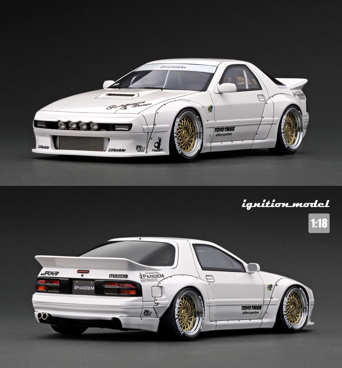 ignition model PANDEM RX-7 （FC3S） White （1/18スケール レジン