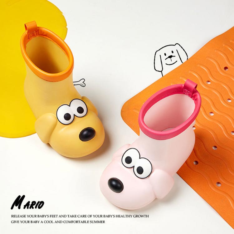  влагостойкая обувь Kids baby сапоги собака .. животное .. Chan Short резиновые сапоги ребенок Junior мужчина девочка посещение детского сада посещение школы дождь снег водонепроницаемый E
