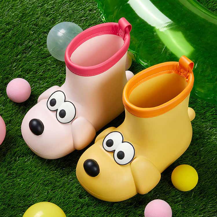  влагостойкая обувь Kids baby сапоги собака .. животное .. Chan Short резиновые сапоги ребенок Junior мужчина девочка посещение детского сада посещение школы дождь снег водонепроницаемый E