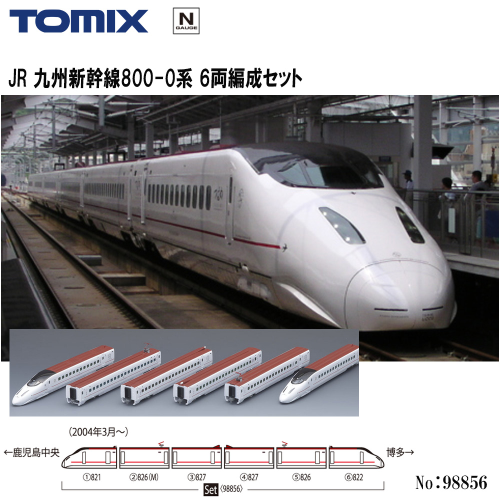 トミーテック トミックス 九州新幹線800-0系セット 98856 トミックス NゲージのJR、国鉄車両の商品画像