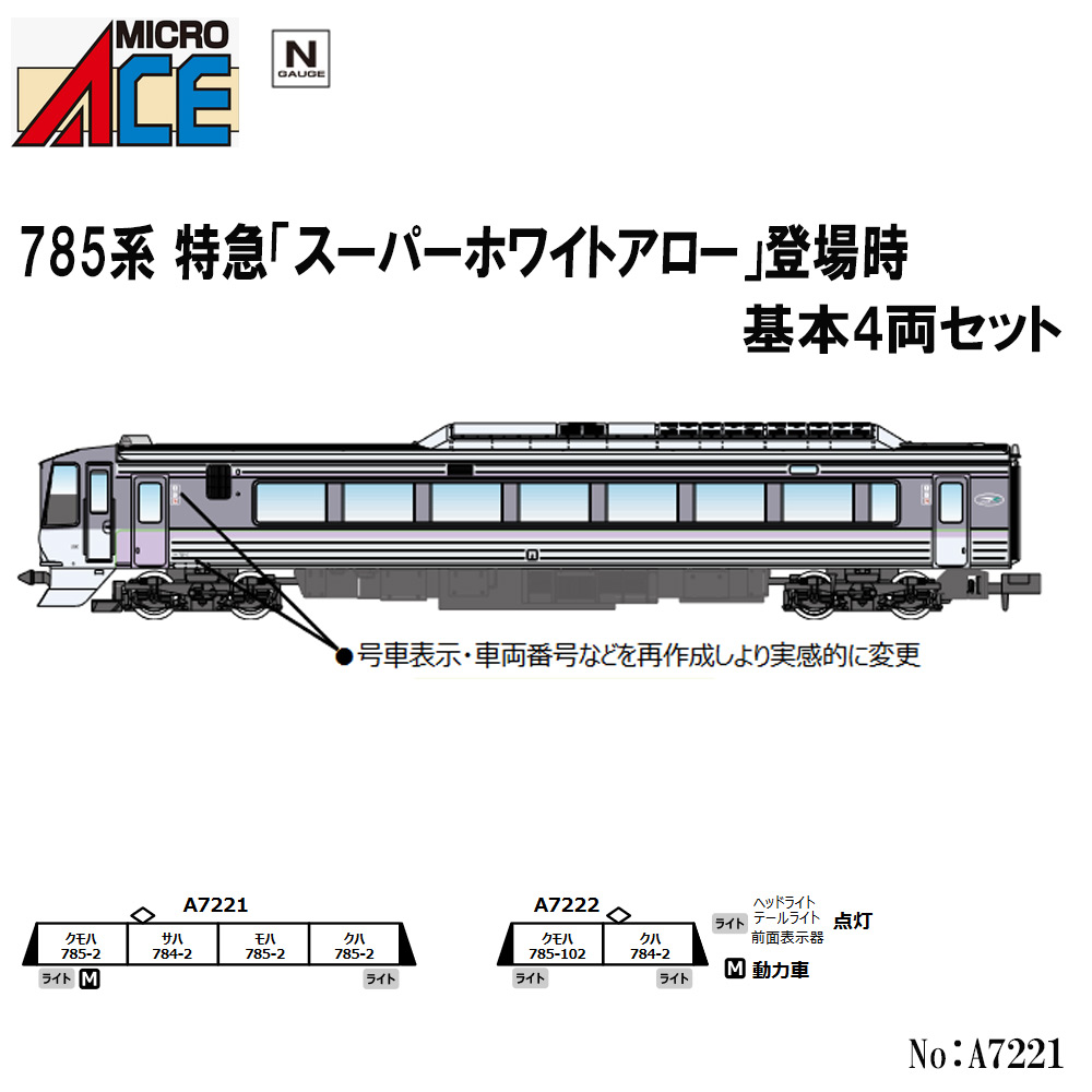 マイクロエース マイクロエース 785系 特急「スーパーホワイトアロー