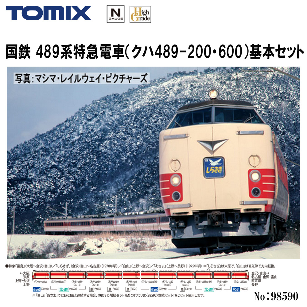 トミーテック トミックス 国鉄 489系特急電車（クハ489-200・600）基本