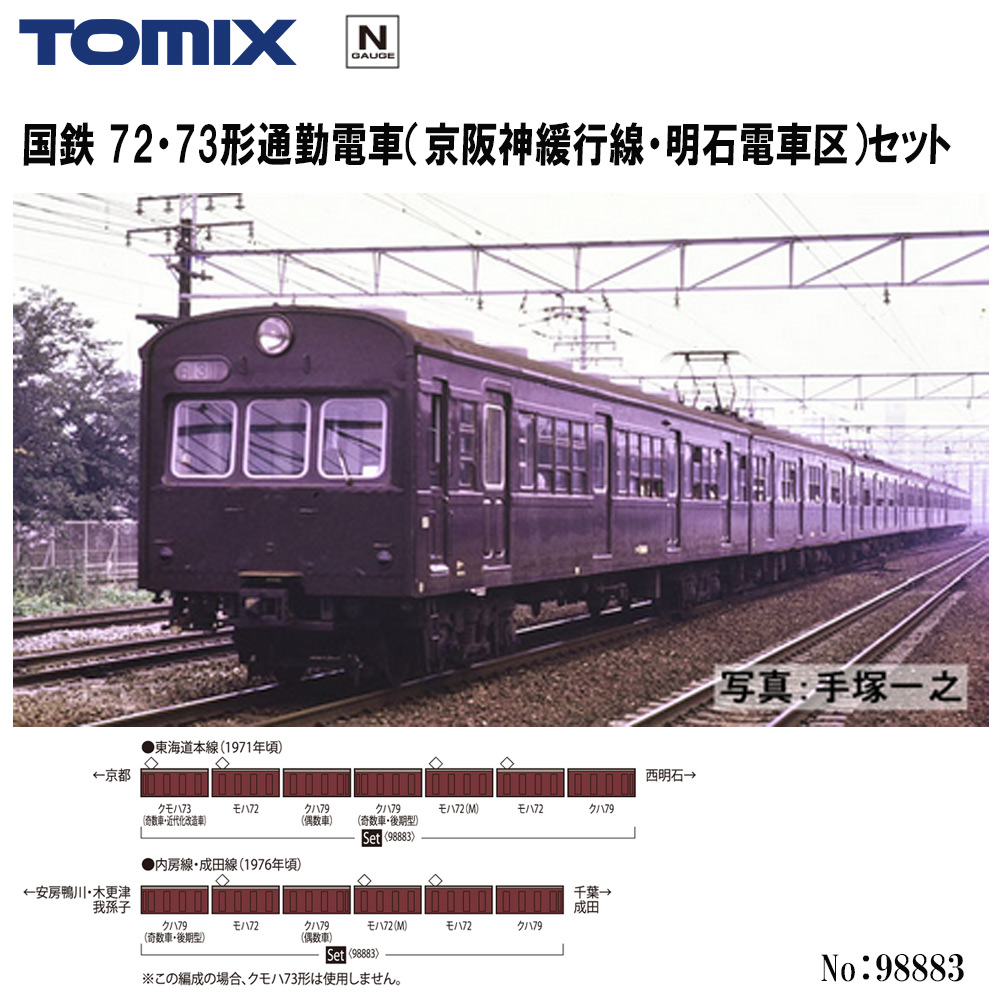 トミーテック トミックス 国鉄 72・73形通勤電車（京阪神緩行線・明石