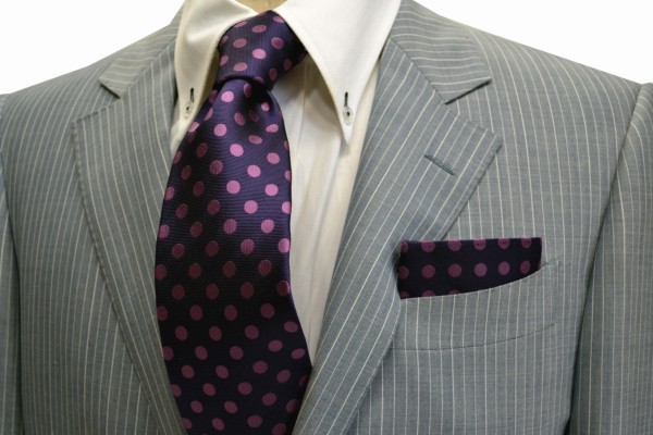 .. фиолетовый земля ... розовый. точка ( полька-дот ) pocket square ( chief 23cm)/30%OFF/PCN-MZ008