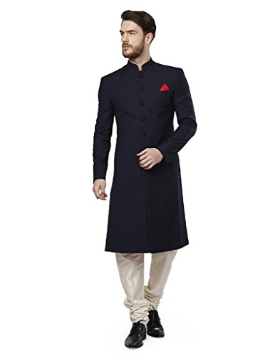 Royal SHIRT мужской цвет : голубой Royal Traditional Pathan Wear Long Knee параллель импортные товары 