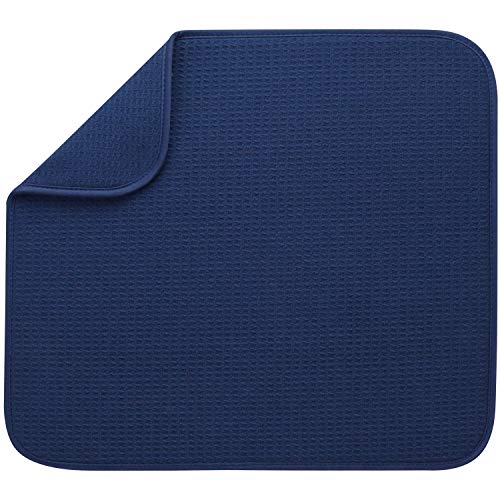 S&amp;T INC.. aqueous reversible microfibre tableware dry mat kitchen for 16 -inch x 18 -inch navy S&amp; parallel imported goods 