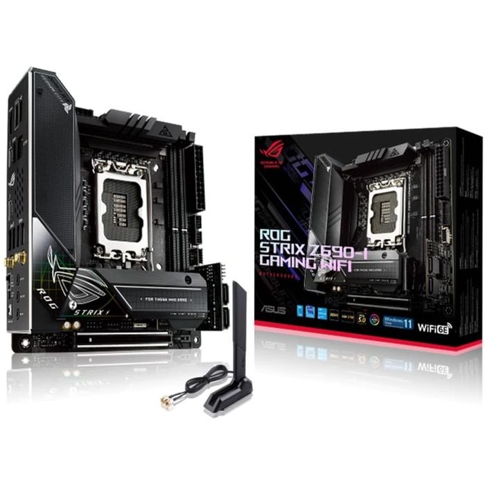 ASUS ROG STRIX Z690-I GAMING WIFI Intel Z690 LGA 1700 DDR5対応 Mini-ITX マザーボード PCパーツマザーボードの商品画像