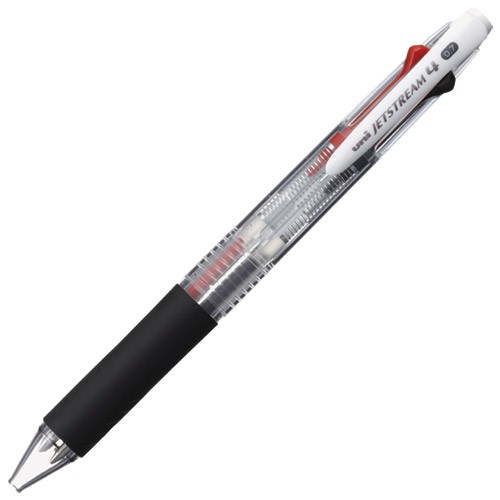三菱鉛筆 ジェットストリーム 4色ボールペン 透明（黒・赤・青・緑）0.7mm SXE450007.T×2本 ジェットストリーム ボールペンの商品画像