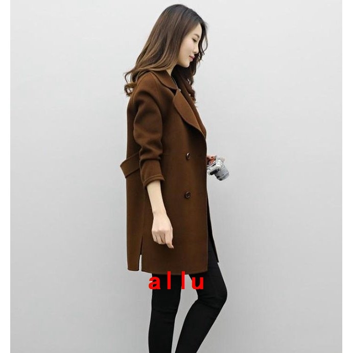  Пальто Честерфилд женский большой размер бушлат длинный длина осень-зима внешний одноцветный шерстяное пальто женский жакет ходить на работу распродажа 