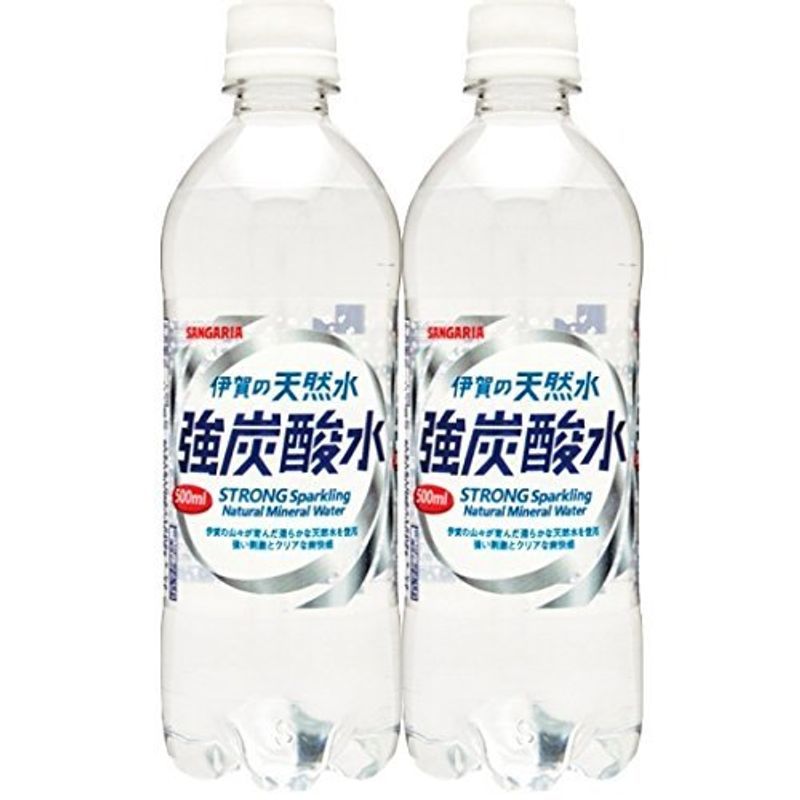 サンガリア 伊賀の天然水 強炭酸水 500ml × 48本 ペットボトル 伊賀の天然水炭酸水 発泡水、炭酸水 最安値・価格比較 |口コミ・評判からも探せる サンガリア 伊賀の天然水 強炭酸水 プレーン 500ml×48本