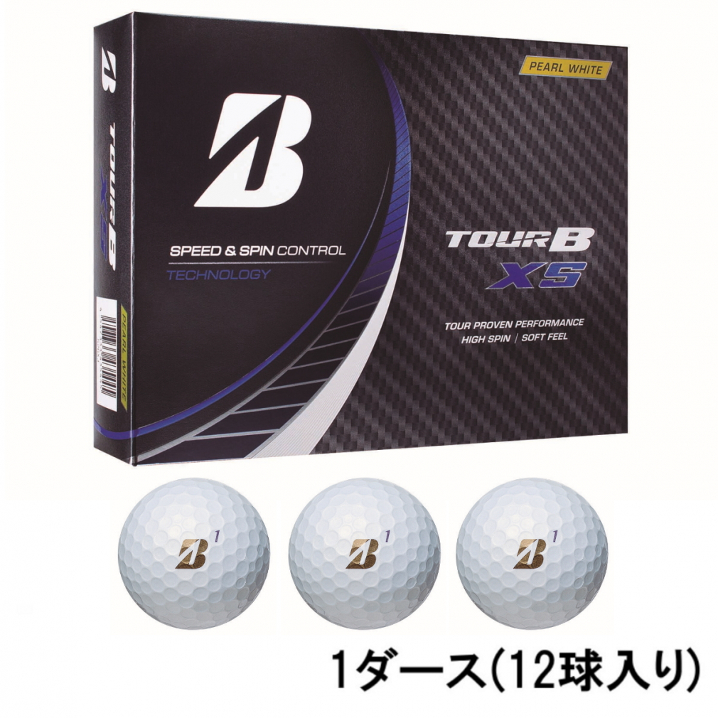 ブリヂストン BRIDGESTONE ゴルフボール TOUR B XS パール 1ダース