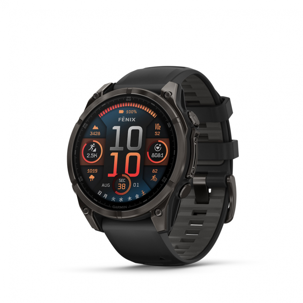 fenix 8 Sapphire AMOLED 47mm Ti Carbon Gray DLC/Black 010-02904-27の商品画像