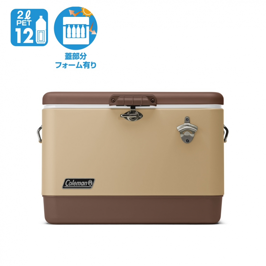 コールマン 2022年モデル 54QTステンレススチールベルトクーラー （バターナッツ） 2161177