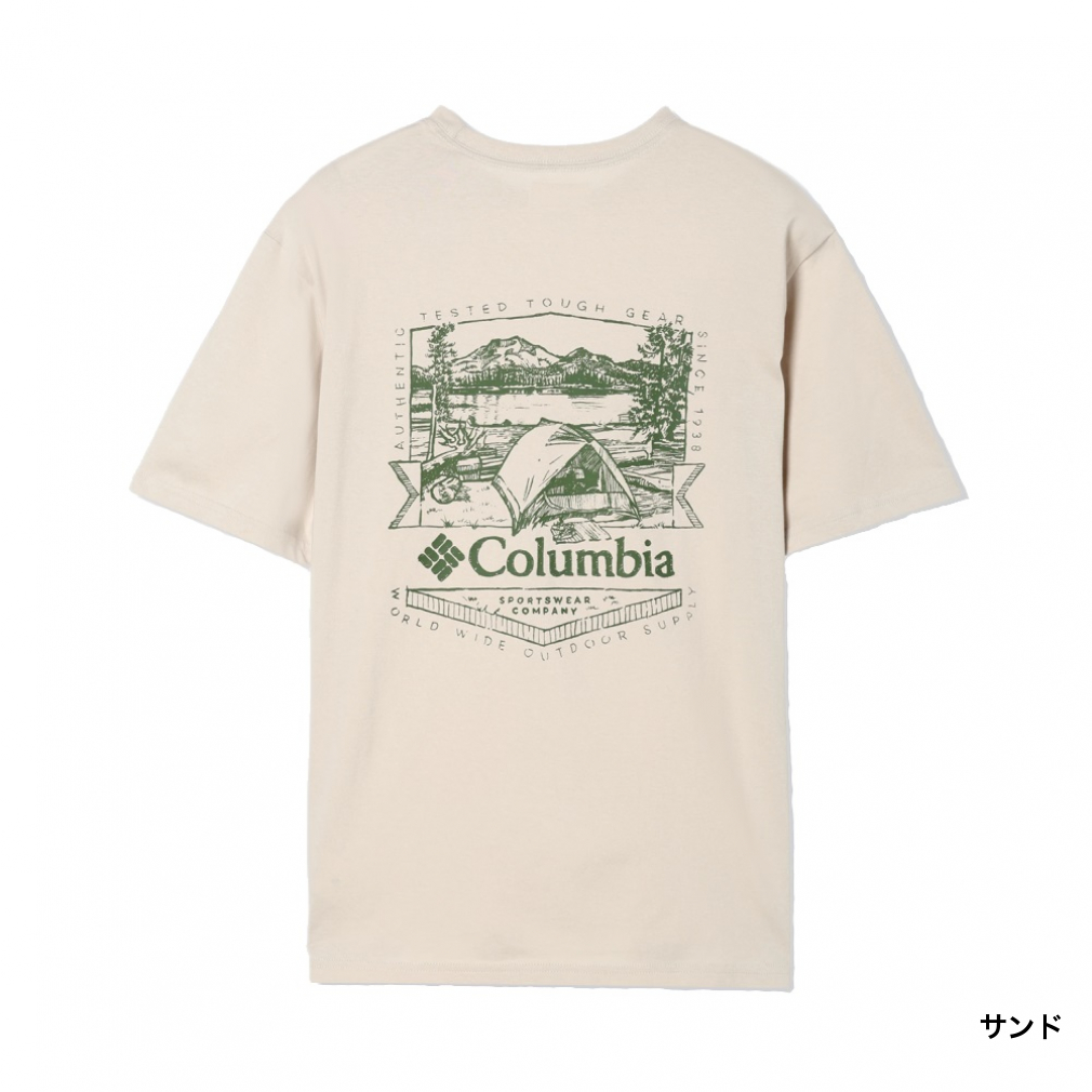 2024 весна лето Colombia мужской уличный короткий рукав футболка rocker way li балка задний графика Short рукав чай XE4916 Columbia
