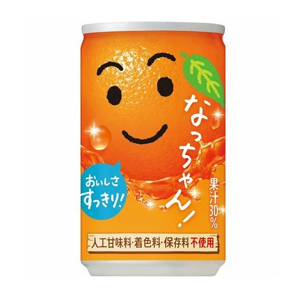 SUNTORY なっちゃん オレンジ 缶 160g×30 なっちゃん フルーツジュースの商品画像