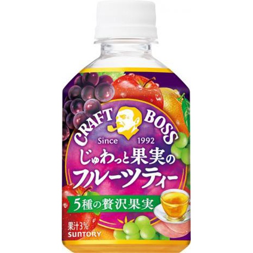 サントリー クラフトボス フルーツティー 自動販売機専用 280ml×24本 ペットボトルの商品画像