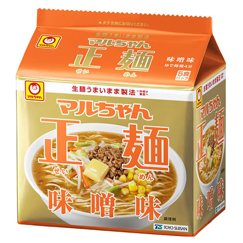 マルちゃん正麺 味噌味 （108g×5食）×1個（計5食）の商品画像