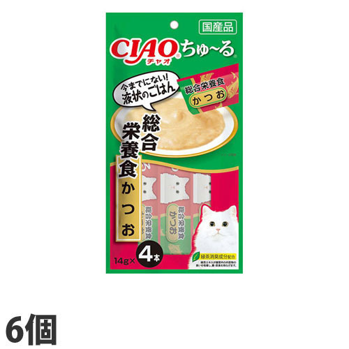 いなばペットフード CIAO ちゅ～る 総合栄養食 かつお SC-158 56g（14g×4本）×1個 CIAO（いなばペットフード） 猫缶、ウエットフードの商品画像