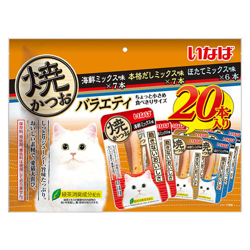 いなば 焼かつお 成猫用バラエティ 20本入り×1個の商品画像