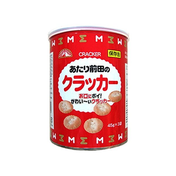前田製菓 前田製菓 保存缶 あたり前田のクラッカー（プルニエ）賞味期限5年 135g（45g 3袋）×1個 非常用食品の商品画像