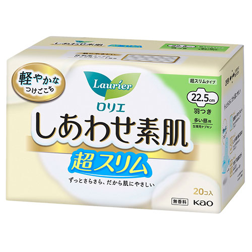 ロリエ しあわせ素肌 超スリム 多い昼用 羽つき 22.5cm 20コ入×1コの商品画像