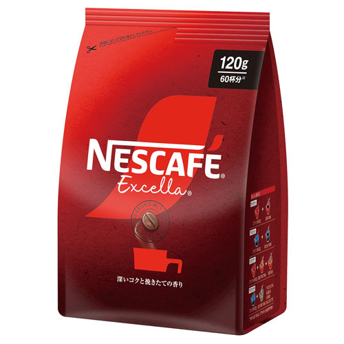 Nestle ネスカフェ エクセラ つめかえ用 袋 120g×1 ネスカフェ ネスカフェ エクセラ インスタントコーヒーの商品画像