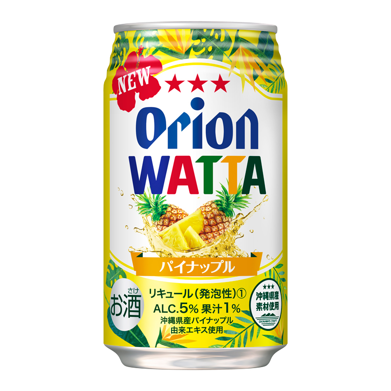 オリオンビール オリオンビール WATTA パイナップル 350ml缶 1ケース（24本） サワー、缶チューハイの商品画像