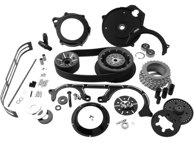 [11200357] BDL 2 belt Drive kit 2 piece motor plate black 2014~16 year LHT/FLHR/FLTRX model . oil pressure clutch * Harley *