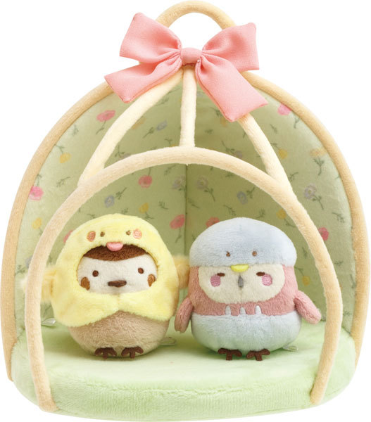 San-X すみっコぐらし シーンぬいぐるみ みんなでことりっコ とりかご