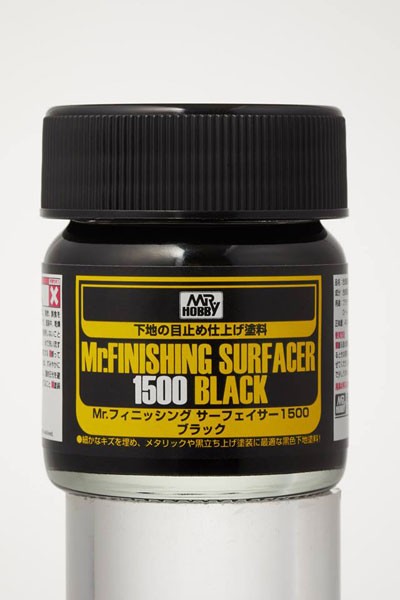 GSIクレオス Mr.フィニッシングサーフェイサー1500 （ブラック） （ビン入り） （下地塗装材 SF288） ラッカーの商品画像