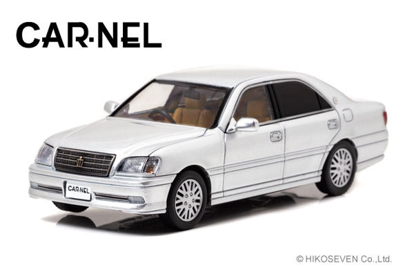 トヨタ クラウン ロイヤルサルーンG （JZS175） 2001 Silver Metallic （1/43スケール ダイキャスト CAR-NEL CN430102） おもちゃのミニカーの商品画像