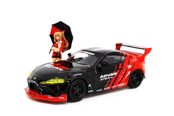 1/64 PANDEM GR SUPRA ADVAN LIVERY ＆ レースクイーン セット [POP