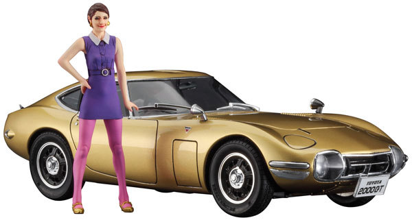 1/24 トヨタ 2000GT “ゴールド w/60s ガールズモデルフィギュア