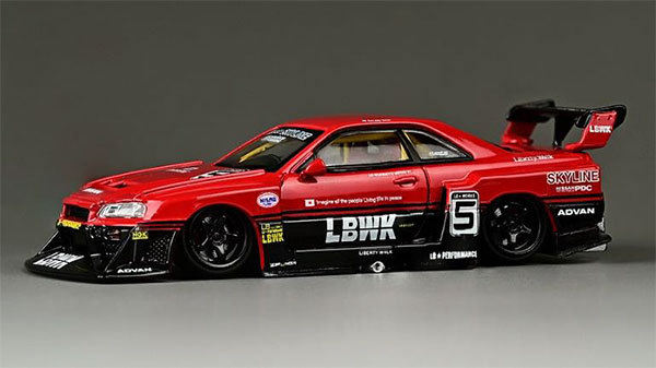 Nissan スカイライン ER34 LBWK スーパーシルエット （1/64スケール