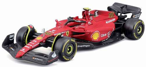 Bburago スクーデリア フェラーリ F1-75（2022） No,55 C.サインツ （ドライバーなし） （1/43スケール ダイキャスト ドライバー C.サインツ 18-36832S1） おもちゃのミニカーの商品画像