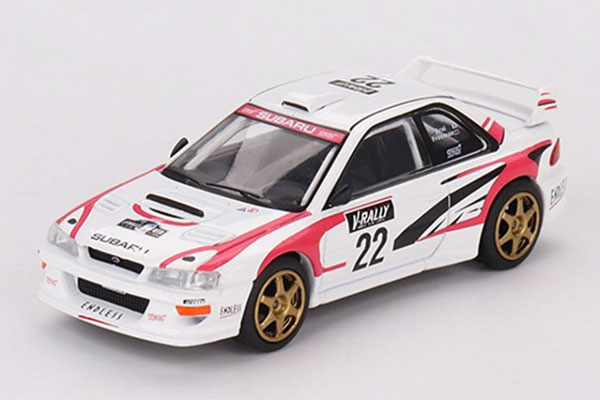 トゥルースケールミニチュアス スバル インプレッサ S5 WRC`98 ラリー・ツールド・コルス1999 #22 （左ハンドル） ドライバー 新井敏弘、R.Freeman （1/64スケール ダイキャスト MINI GT MGT00564-L） おもちゃのミニカーの商品画像