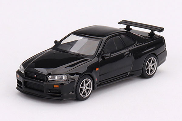 トゥルースケールミニチュアス Nissan スカイライン GT-R R34 V-Spec （右ハンドル） （1/64スケール ダイキャスト MINI GT MGT00570-R） おもちゃのミニカーの商品画像