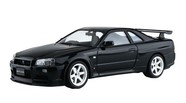 青島文化教材社 ニッサン BNR34 スカイライン GT-R V-SPECII 2002 カスタムホイール （1/24スケール ザ・モデルカー No.SP08 066959） 自動車の模型、プラモデルの商品画像
