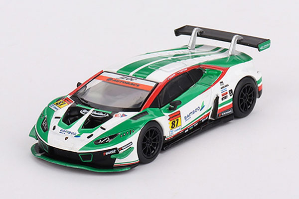 ランボルギーニ ウラカン GT3 EVO #87 JLOC 2022 Super GT Series （左ハンドル） 日本限定 ドライバー 松浦孝亮、坂口夏月 （1/64スケール ダイキャスト MINI GT MGT00571-L）の商品画像