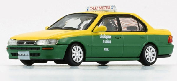 ビー・エムクリエイションズ トヨタ カローラ 1996 AE100 タイ タクシー RHD （1/64スケール ダイキャスト 64B0334） おもちゃのミニカーの商品画像