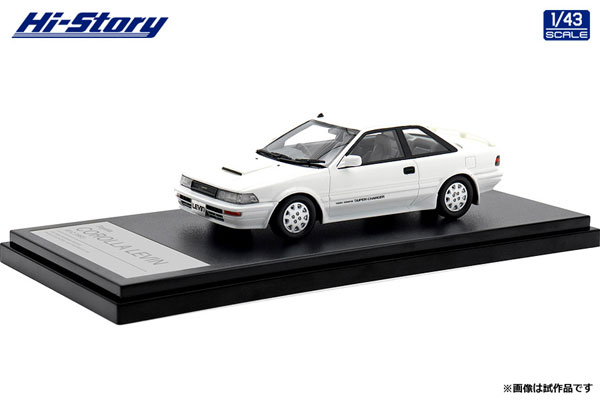 ハイ・ストーリー Toyota COROLLA LEVIN GT-Z （1987） スーパーホワイトII （1/43スケール レジン HS447WH） おもちゃのミニカーの商品画像