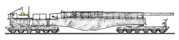 1/72 ドイツ列車砲 K5 (E) レオポルド “冬季迷彩 w/フィギュア プラモデル [ハセガワ] ミリタリー模型の商品画像