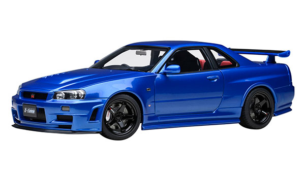 ニスモ R34 GT-R Z-tune （ベイサイドブルー） （1/18スケール ダイキャスト コンポジットモデル 77462）の商品画像