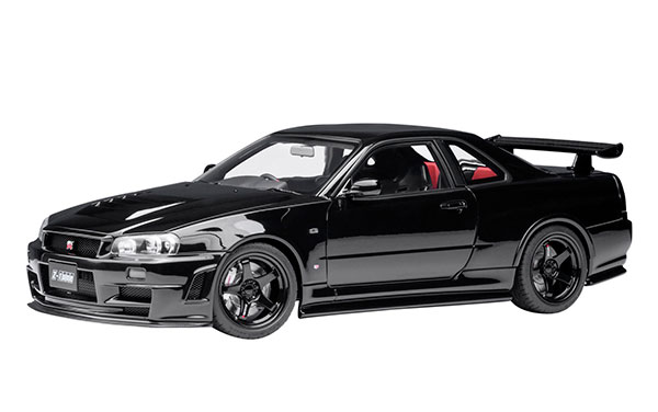 オートアート ニスモ スカイライン GT-R R-TUNE R34 R1 AUTOart 1/18 ニスモ R34 GT-R Z-tune （ベイサイドブルー／カーボン