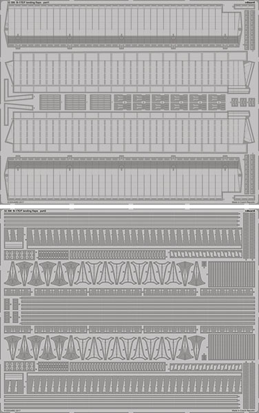 エデュアルド B-17E/F ランディングフラップ（HKモデル用）（1/32スケール エッチングパーツ EDU32398） ミリタリー模型の商品画像